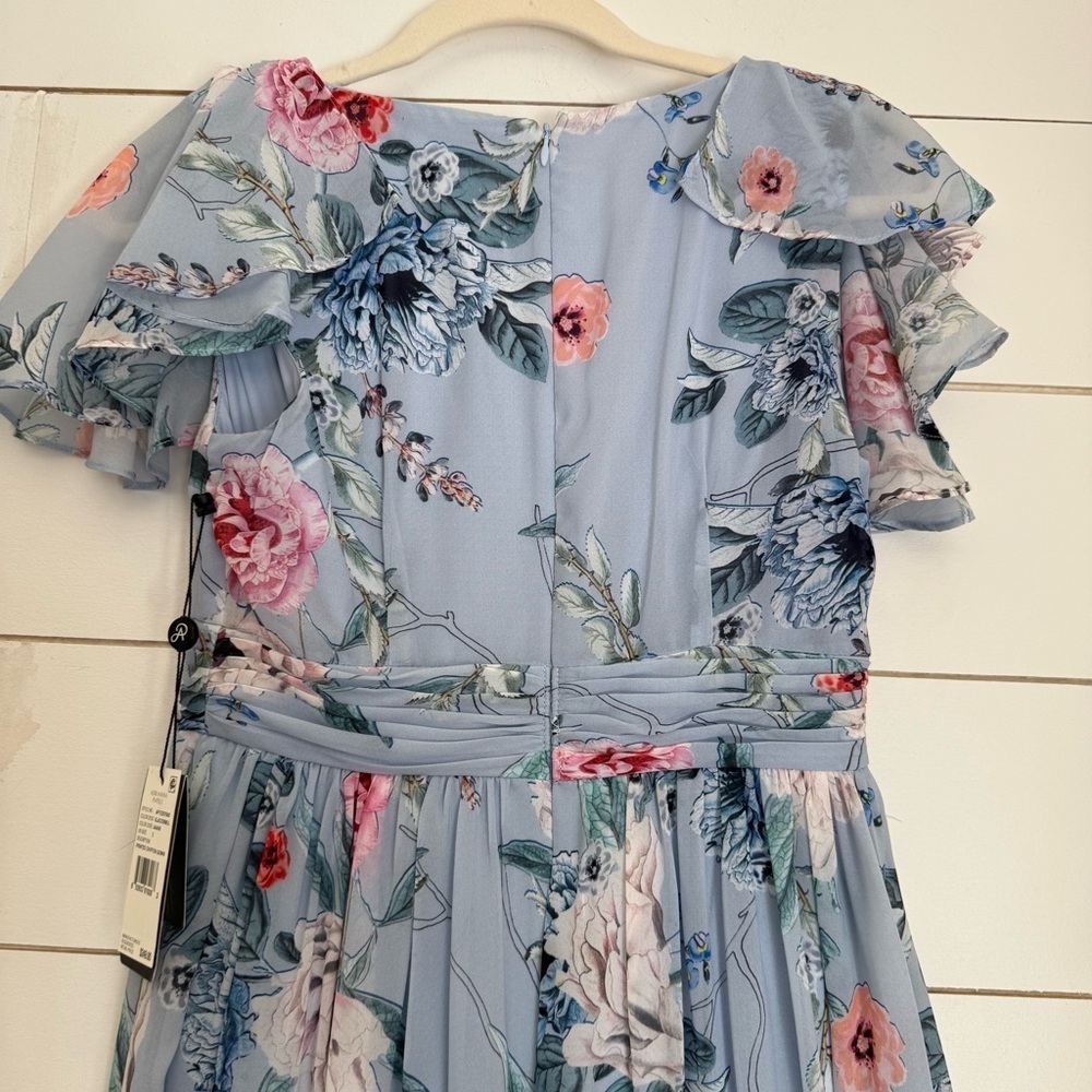 Adrianna Papell Printed Chiffon dress Gown - Picture 9 of 10